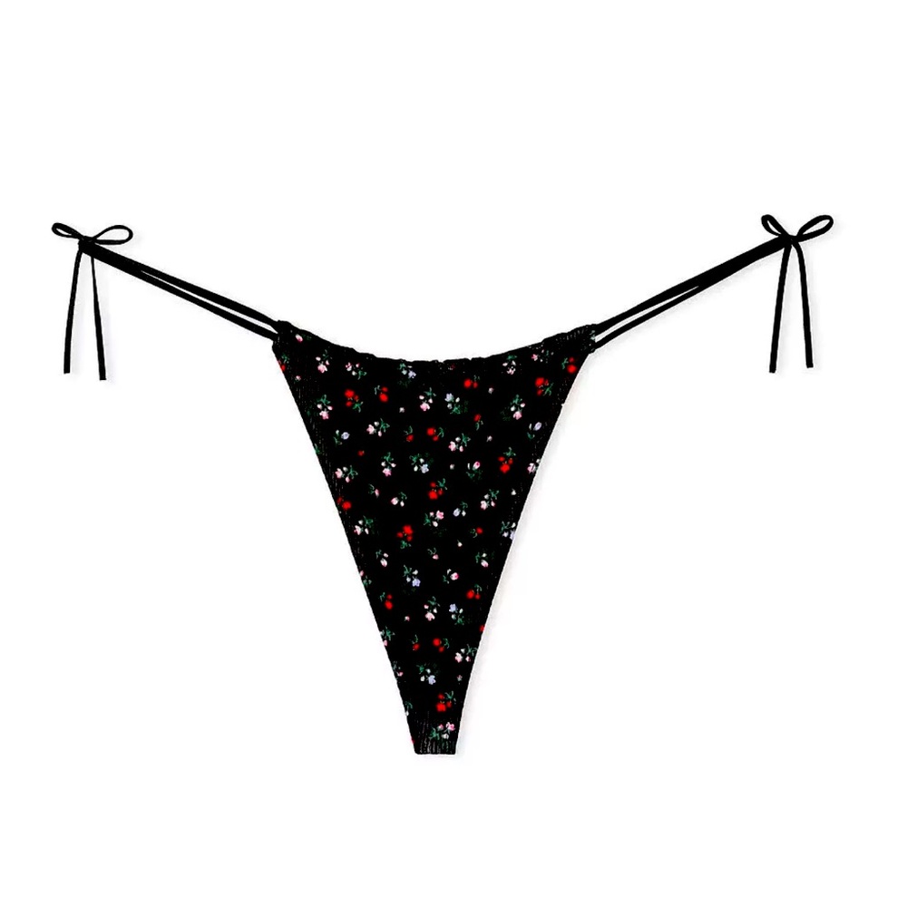 Victoria's Secret PINK Side Tie Ruffled V-String G-String Pantie M L XL XXL
